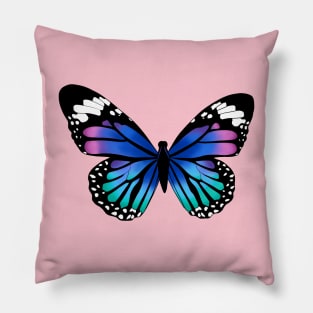 Blue and Purple Butterfly Pillow