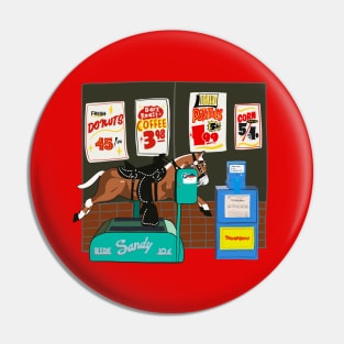 Sandy the Horse at the Grocery Store Pin