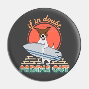 Surfing Russell Terrier Pin