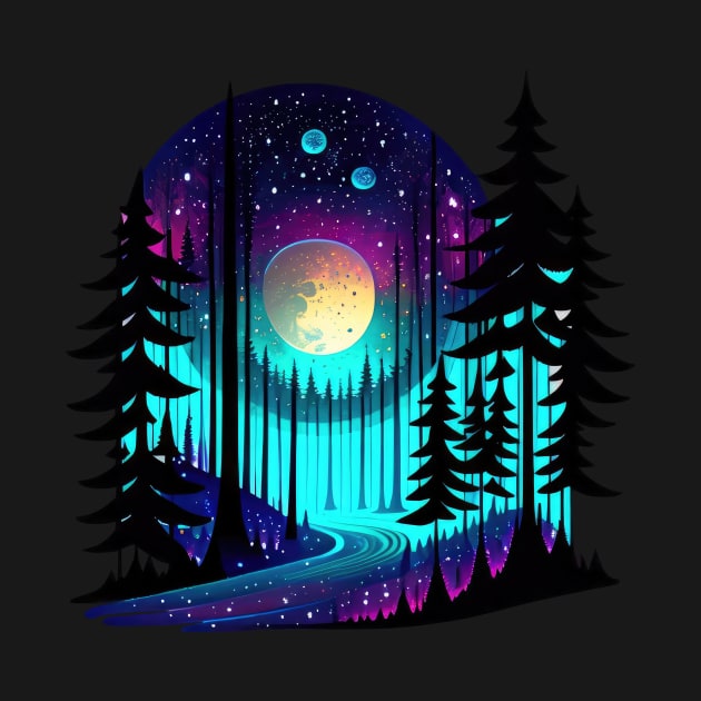 Galactic Forest IV - Black BG by Shappie112