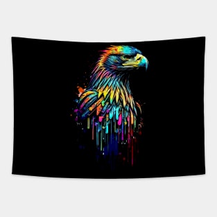 The rainbow-colored bald American eagle Tapestry