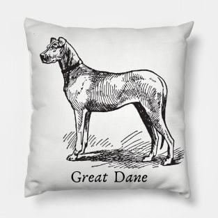 Great Dane Vintage Sketch Pillow
