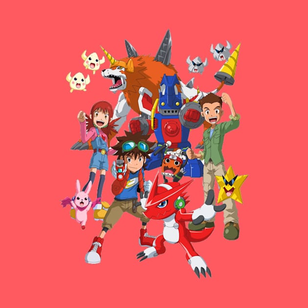 Digimon Digital Monsters tees fan art awesome Gift for Digimon Lovers by MIRgallery