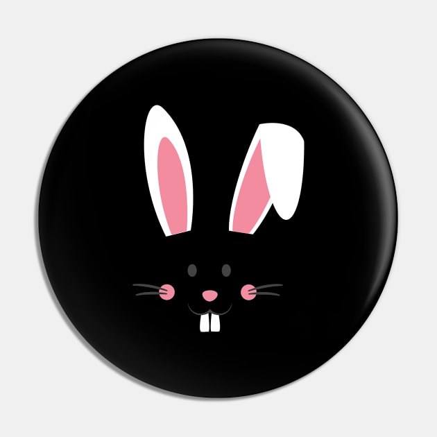 Cute Easter Bunny Face Easter Egg Easter Sunday Pin by BUBLTEES