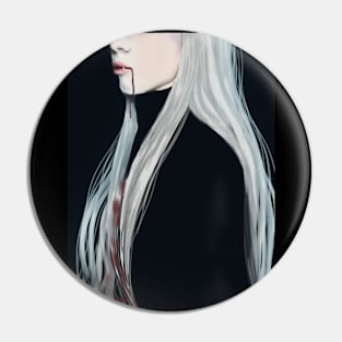 White Hair Vampire Pin