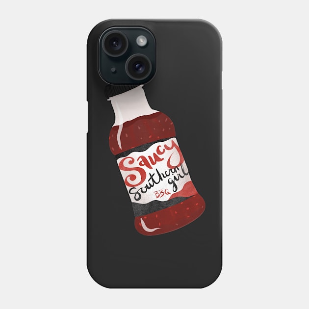 Saucy Southern Girl on yellow Phone Case by ktomotiondesign