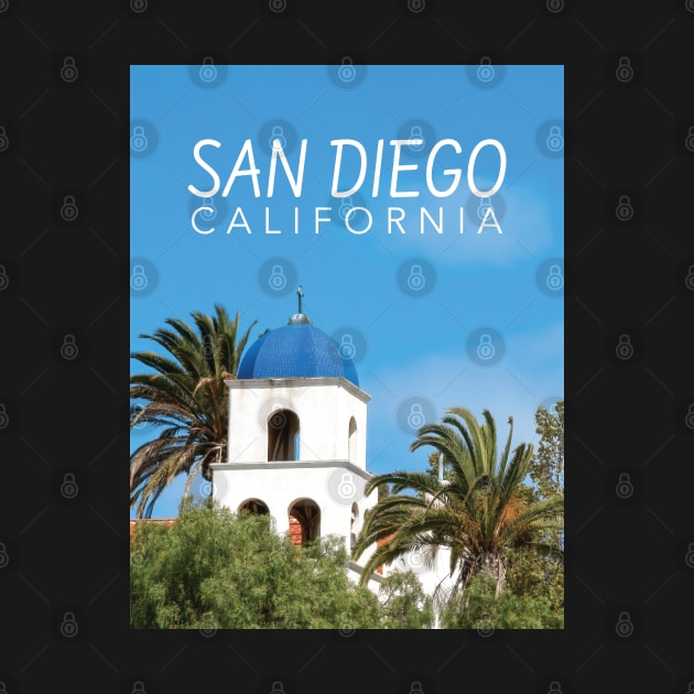 San Diego California Blue Domed Tower by DPattonPD