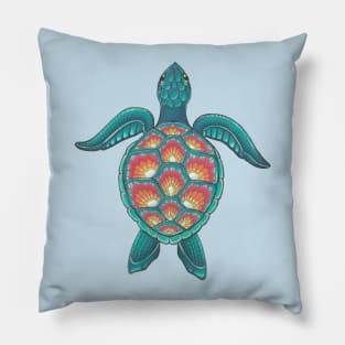 Mandala Turtle Pillow