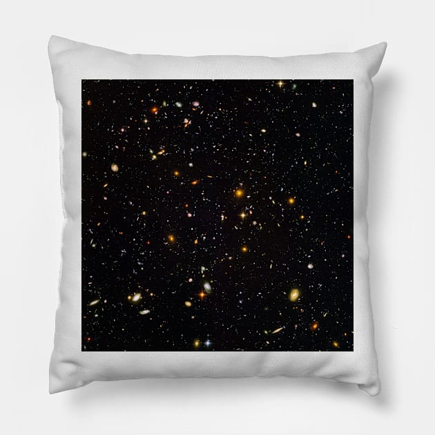 Hubble Ultra Deep Field galaxies (R820/0415) Pillow by SciencePhoto