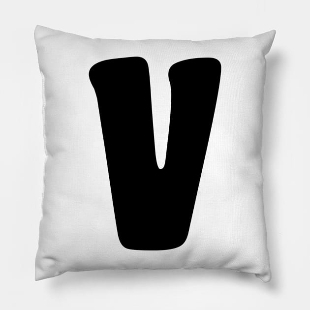 Letter V Pillow by Xtian Dela ✅