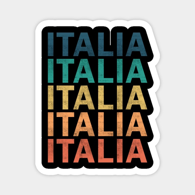 Italia Name T Shirt - Italia Vintage Retro Name Gift Item Tee Magnet by henrietacharthadfield