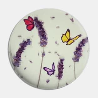 Butterflies in Lavender Pin