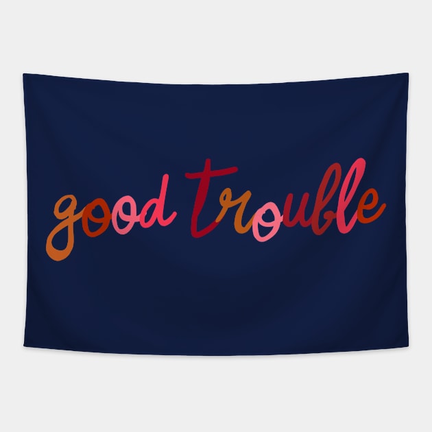 Good Trouble Lewis Tapestry by ninoladesign