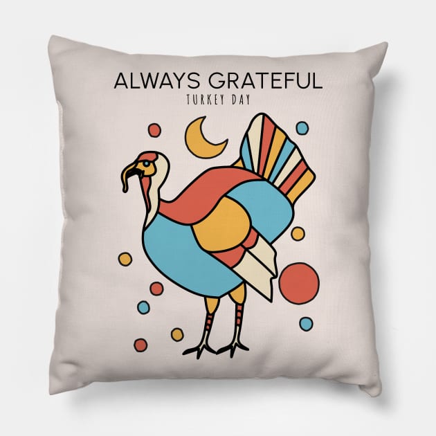 Happy Fancy Turkey Day Pillow by KewaleeTee