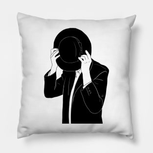 Man behind the Hat Pillow