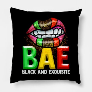 BAE Black And Exquisite Black Pride Tee Melanin Afro America Pillow