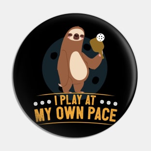 Funny Pickleball Player Gift Sloth Pin