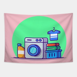 Washing Machine Laundry Set Tapestry