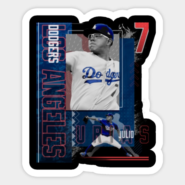 Julio Urias Baseball Paper Poster Dodgers 2 - Julio Urias - Sticker