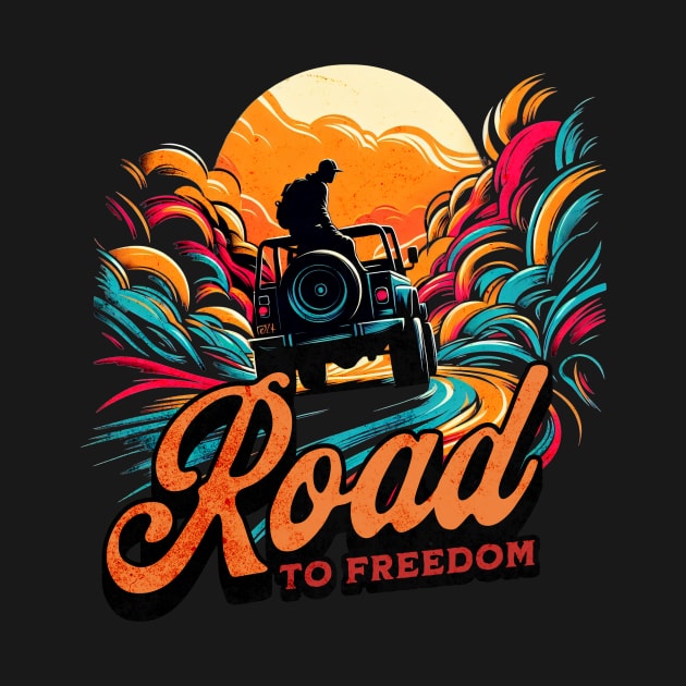 Road to Freedom Sand Jeep Design by Miami Neon Designs