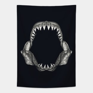 Great White Shark Jaw Fossil Tapestry