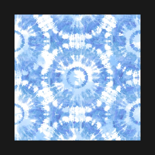 Blue and White Tie Dye Batik by LittleBean