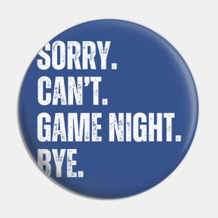 Game Night Pin