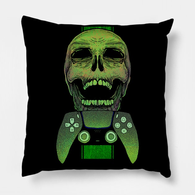 Sick Gamer Skulls Pillow by DeathAnarchy