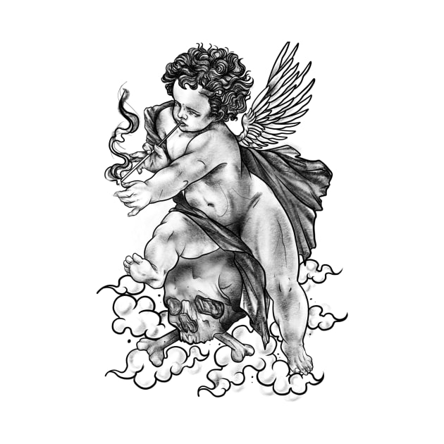 Angel and smokes by Tihaya