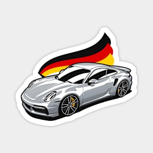 Silver 911 Turbo S Magnet