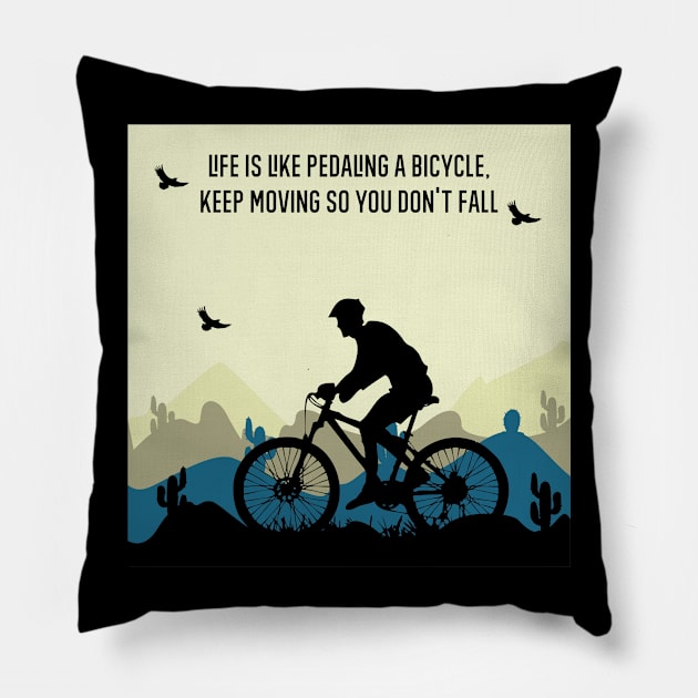 Bicycle Pillow by FIFTY CLOTH