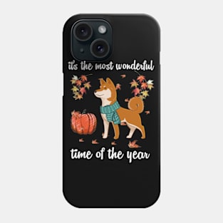 Shiba Inu Dog Autumn Fall Most Wonderful Time Maple Gift Phone Case