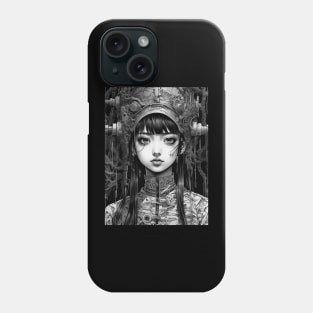 Japanese women horror manga Phone Case