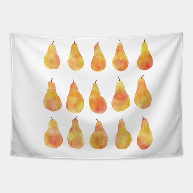 Watercolor Pears Tapestry by NicSquirrell