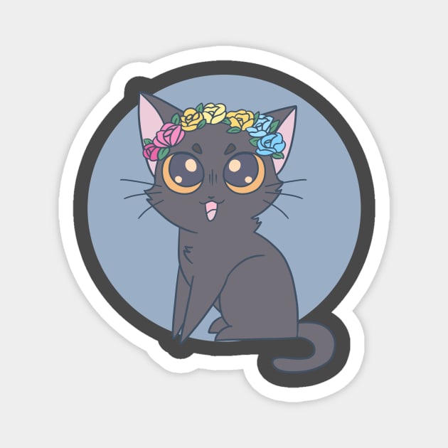 Subtle Pan Pride Cat Magnet by Galaxcatconcepts 