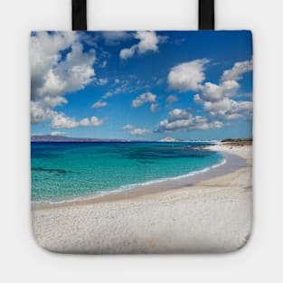 Kastraki beach of Naxos island in Cyclades, Greece Tote