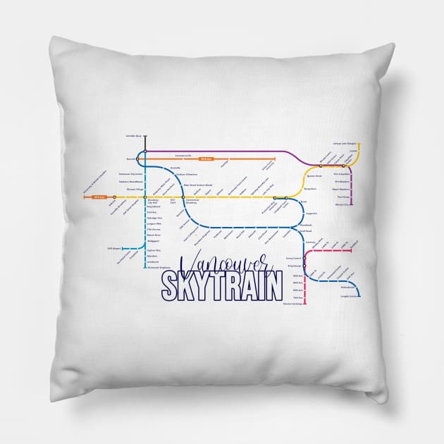 🚅 Vancouver Skytrain Pillow by INLE Designs