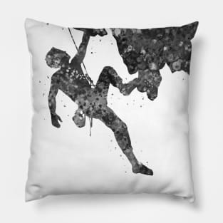 Climber black and white Pillow