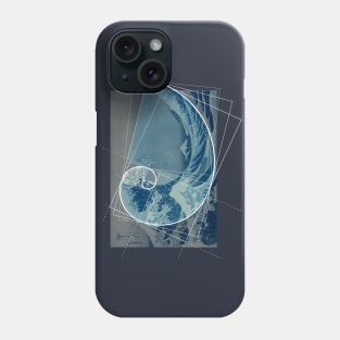 Hokusai Meets Fibonacci, Golden Ratio #2 Phone Case