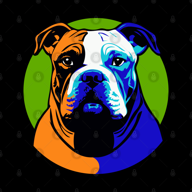 Pit Bull Dog Portrait by Oyeplot