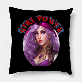 Girl power, purple wench Pillow