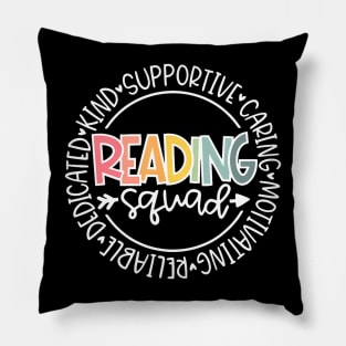 Reading Squad Teacher Reader Librarian Interventionist Team Pillow