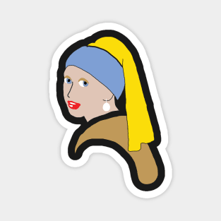 Girl with a Pearl Earring Minimized Magnet