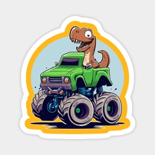 Dinosaur Monster Truck Magnet