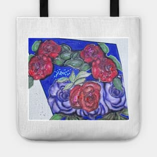 Roses And Blue Tote
