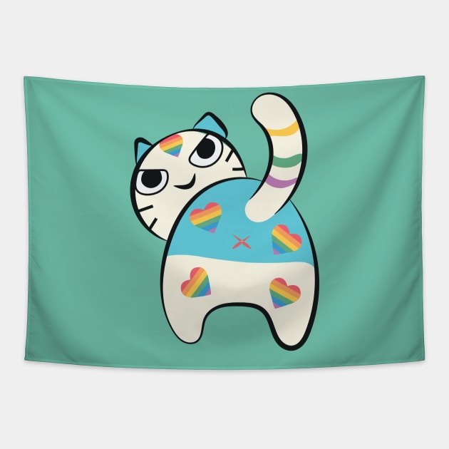 PRIDE LOVING CAT Tapestry by Arteria6e9Vena