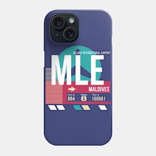 Maldives (MLE) Airport Code Baggage Tag E Phone Case