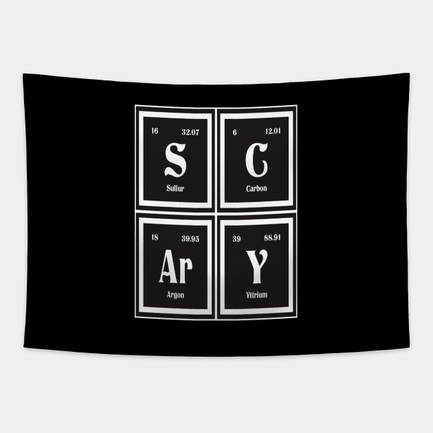 Scary Periodic Table Tapestry by Maozva-DSGN