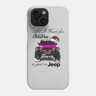 Christmas Jeep Pink Phone Case