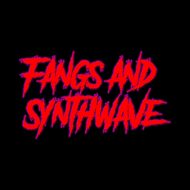 Fangs and Synthwave Big Red Logo by Electrish